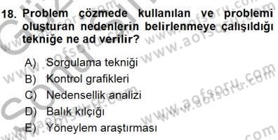 Çağrı Merkezinde Hizmet Dersi 2015 - 2016 Yılı (Final) Dönem Sonu Sınav Soruları 18. Soru