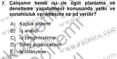 Çağrı Merkezinde Hizmet Dersi 2015 - 2016 Yılı (Final) Dönem Sonu Sınav Soruları 7. Soru