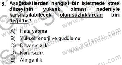 Çağrı Merkezinde Hizmet Dersi 2015 - 2016 Yılı (Final) Dönem Sonu Sınav Soruları 8. Soru