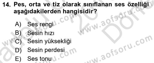 Çağrı Merkezinde Hizmet Dersi 2019 - 2020 Yılı (Final) Dönem Sonu Sınav Soruları 14. Soru