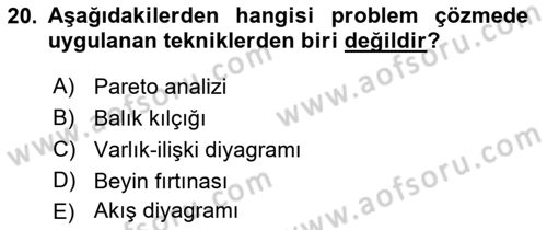 Çağrı Merkezinde Hizmet Dersi 2019 - 2020 Yılı (Final) Dönem Sonu Sınav Soruları 20. Soru