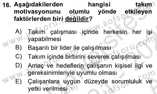 Çağrı Merkezinde Hizmet Dersi 2021 - 2022 Yılı (Vize) Ara Sınav Soruları 16. Soru