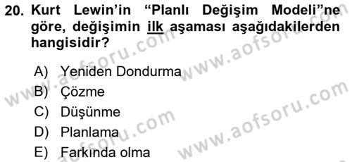 Çağrı Merkezinde Hizmet Dersi Ara Sınavı Deneme Sınav Soruları 20. Soru