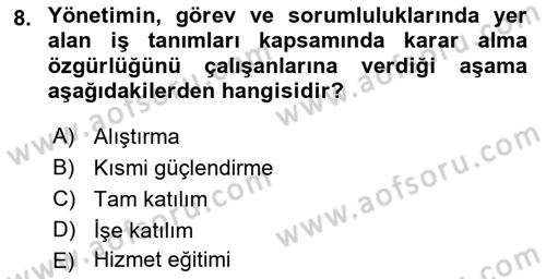 Çağrı Merkezinde Hizmet Dersi 2021 - 2022 Yılı (Vize) Ara Sınav Soruları 8. Soru