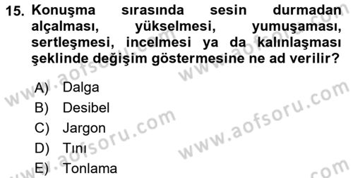 Çağrı Merkezinde Hizmet Dersi 2021 - 2022 Yılı (Final) Dönem Sonu Sınav Soruları 15. Soru