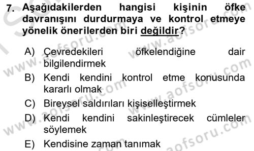 Çağrı Merkezinde Hizmet Dersi 2021 - 2022 Yılı (Final) Dönem Sonu Sınav Soruları 7. Soru