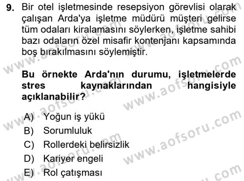 Çağrı Merkezinde Hizmet Dersi 2021 - 2022 Yılı (Final) Dönem Sonu Sınav Soruları 9. Soru
