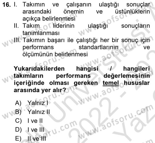 Çağrı Merkezinde Hizmet Dersi 2022 - 2023 Yılı Yaz Okulu Sınav Soruları 16. Soru