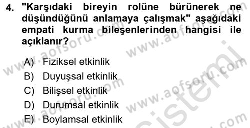 Çağrı Merkezinde Hizmet Dersi 2022 - 2023 Yılı Yaz Okulu Sınav Soruları 4. Soru