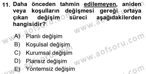 Çağrı Merkezinde Hizmet Dersi Ara Sınavı Deneme Sınav Soruları 11. Soru