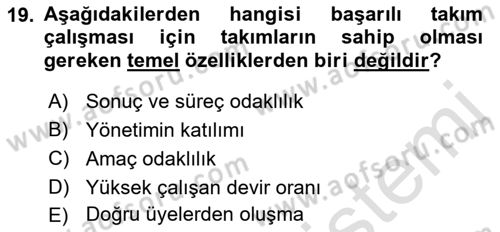 Çağrı Merkezinde Hizmet Dersi 2023 - 2024 Yılı (Vize) Ara Sınav Soruları 19. Soru