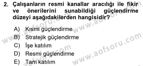 Çağrı Merkezinde Hizmet Dersi 2023 - 2024 Yılı (Vize) Ara Sınav Soruları 2. Soru