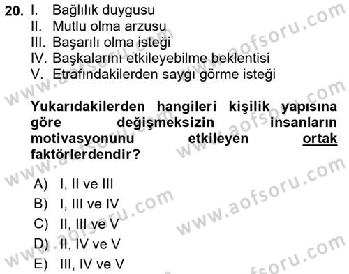 Çağrı Merkezinde Hizmet Dersi 2023 - 2024 Yılı (Vize) Ara Sınav Soruları 20. Soru