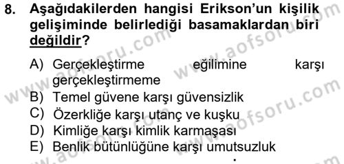 İş ve Yaşamda Motivasyon Dersi 2012 - 2013 Yılı (Vize) Ara Sınav Soruları 8. Soru