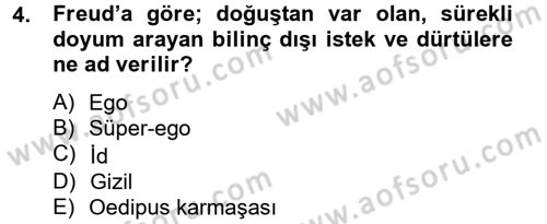 İş ve Yaşamda Motivasyon Dersi 2012 - 2013 Yılı (Final) Dönem Sonu Sınav Soruları 4. Soru