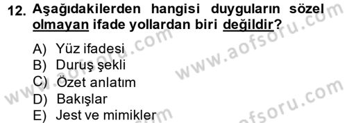 İş ve Yaşamda Motivasyon Dersi 2013 - 2014 Yılı (Vize) Ara Sınav Soruları 12. Soru