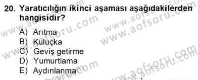 İş ve Yaşamda Motivasyon Dersi 2013 - 2014 Yılı (Final) Dönem Sonu Sınav Soruları 20. Soru