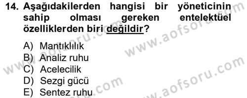 İş ve Yaşamda Motivasyon Dersi 2013 - 2014 Yılı Tek Ders Sınav Soruları 14. Soru