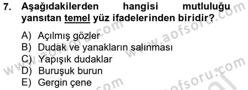 İş ve Yaşamda Motivasyon Dersi 2013 - 2014 Yılı Tek Ders Sınav Soruları 7. Soru