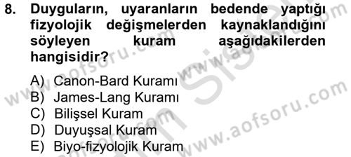 İş ve Yaşamda Motivasyon Dersi 2013 - 2014 Yılı Tek Ders Sınav Soruları 8. Soru