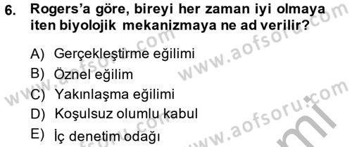İş ve Yaşamda Motivasyon Dersi 2014 - 2015 Yılı (Vize) Ara Sınav Soruları 6. Soru