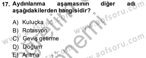 İş ve Yaşamda Motivasyon Dersi 2014 - 2015 Yılı (Final) Dönem Sonu Sınav Soruları 17. Soru