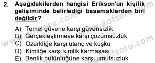 İş ve Yaşamda Motivasyon Dersi 2014 - 2015 Yılı (Final) Dönem Sonu Sınav Soruları 2. Soru