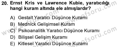 İş ve Yaşamda Motivasyon Dersi 2014 - 2015 Yılı (Final) Dönem Sonu Sınav Soruları 20. Soru