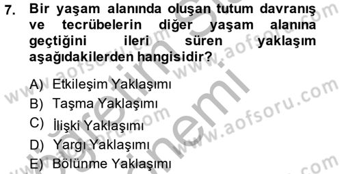 İş ve Yaşamda Motivasyon Dersi 2014 - 2015 Yılı (Final) Dönem Sonu Sınav Soruları 7. Soru