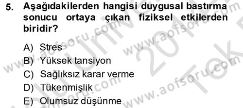 İş ve Yaşamda Motivasyon Dersi 2014 - 2015 Yılı Tek Ders Sınav Soruları 5. Soru