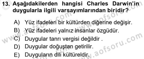 İş ve Yaşamda Motivasyon Dersi 2015 - 2016 Yılı (Vize) Ara Sınav Soruları 13. Soru