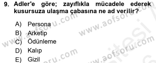 İş ve Yaşamda Motivasyon Dersi 2015 - 2016 Yılı (Vize) Ara Sınav Soruları 9. Soru