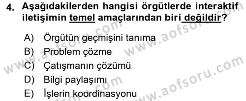 İş ve Yaşamda Motivasyon Dersi 2015 - 2016 Yılı Tek Ders Sınav Soruları 4. Soru