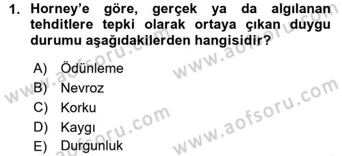 İş ve Yaşamda Motivasyon Dersi 2016 - 2017 Yılı (Vize) Ara Sınav Soruları 1. Soru