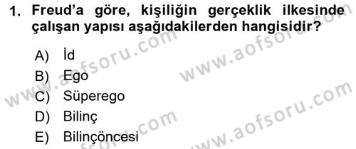 İş ve Yaşamda Motivasyon Dersi 2016 - 2017 Yılı (Final) Dönem Sonu Sınav Soruları 1. Soru