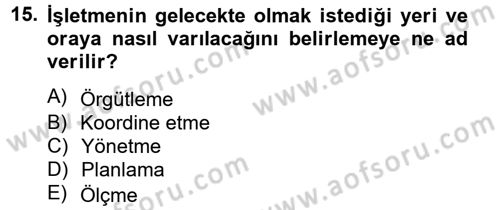 Satış Yönetimi ve Telefonda Satış Dersi 2012 - 2013 Yılı (Vize) Ara Sınav Soruları 15. Soru