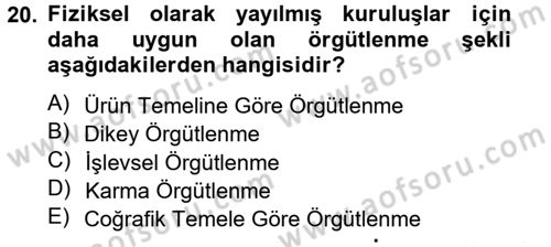 Satış Yönetimi ve Telefonda Satış Dersi 2012 - 2013 Yılı (Vize) Ara Sınav Soruları 20. Soru
