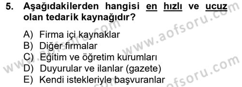 Satış Yönetimi ve Telefonda Satış Dersi 2012 - 2013 Yılı (Vize) Ara Sınav Soruları 5. Soru