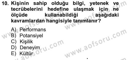 Satış Yönetimi ve Telefonda Satış Dersi 2012 - 2013 Yılı (Final) Dönem Sonu Sınav Soruları 10. Soru