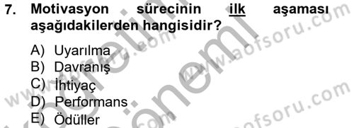 Satış Yönetimi ve Telefonda Satış Dersi 2012 - 2013 Yılı (Final) Dönem Sonu Sınavı 7. Soru