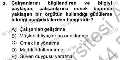 Satış Yönetimi ve Telefonda Satış Dersi 2013 - 2014 Yılı (Vize) Ara Sınav Soruları 3. Soru