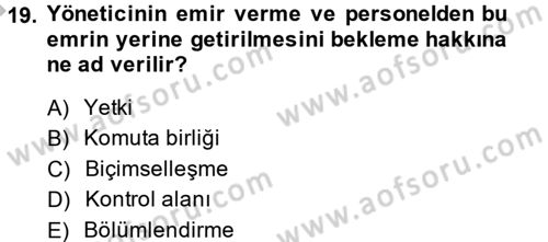 Satış Yönetimi ve Telefonda Satış Dersi 2014 - 2015 Yılı (Final) Dönem Sonu Sınavı 19. Soru