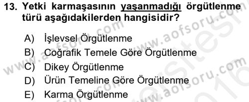 Satış Yönetimi ve Telefonda Satış Dersi 2015 - 2016 Yılı (Vize) Ara Sınav Soruları 13. Soru