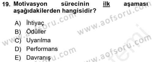 Satış Yönetimi ve Telefonda Satış Dersi 2015 - 2016 Yılı Tek Ders Sınav Soruları 19. Soru