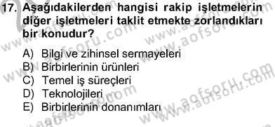 Çağrı Merkezinde Müşteri İlişkileri Yönetimi Dersi 2012 - 2013 Yılı (Vize) Ara Sınav Soruları 17. Soru