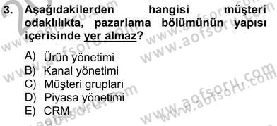 Çağrı Merkezinde Müşteri İlişkileri Yönetimi Dersi 2012 - 2013 Yılı (Vize) Ara Sınav Soruları 3. Soru