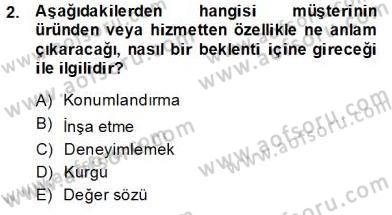 Çağrı Merkezinde Müşteri İlişkileri Yönetimi Dersi 2013 - 2014 Yılı (Final) Dönem Sonu Sınav Soruları 2. Soru