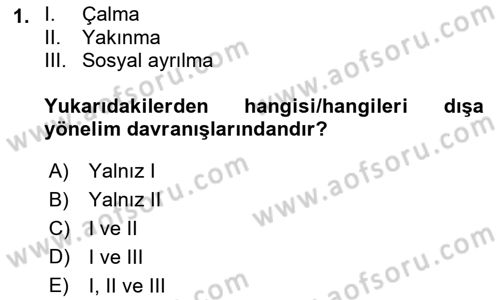 Bakıma Gereksinimi Olan Engelli Bireyler 2 Dersi 2021 - 2022 Yılı (Final) Dönem Sonu Sınav Soruları 1. Soru