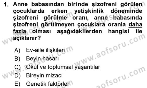 Bakıma Gereksinimi Olan Engelli Bireyler 2 Dersi 2025 - 2026 Yılı (Final) Dönem Sonu Sınav Soruları 1. Soru