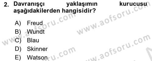Engelli Psikolojisi Dersi 2017 - 2018 Yılı (Vize) Ara Sınav Soruları 2. Soru